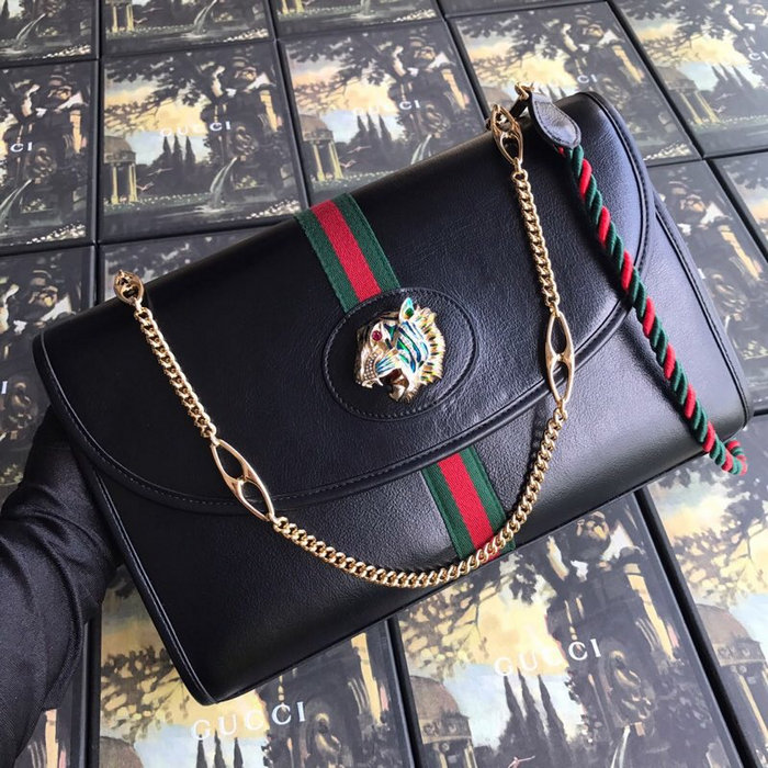 Gucci Rajah Medium Shoulder Bag Black 564697