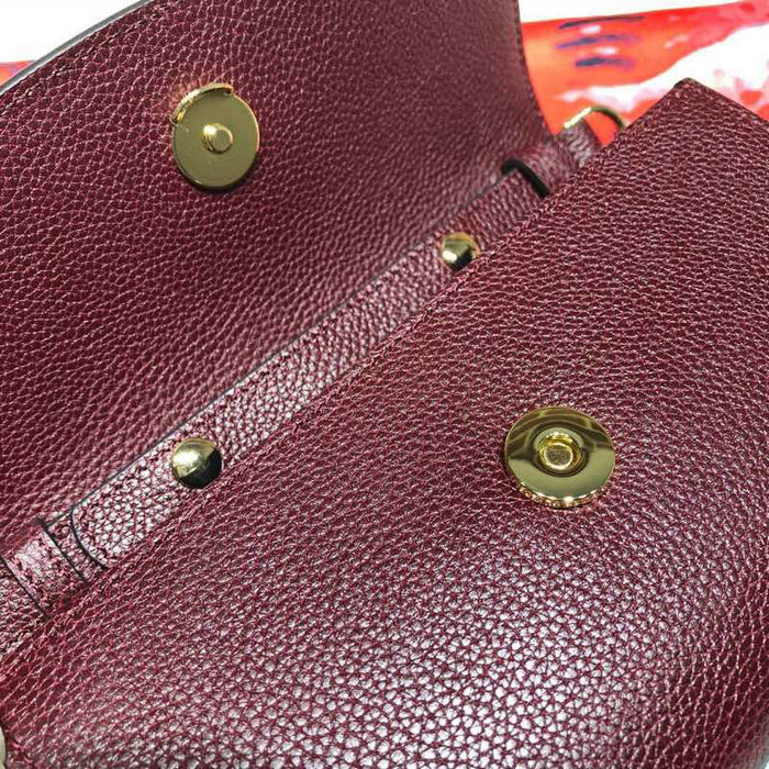 Gucci Zumi Grainy Leather Mini Shoulder Bag Burgundy 564718