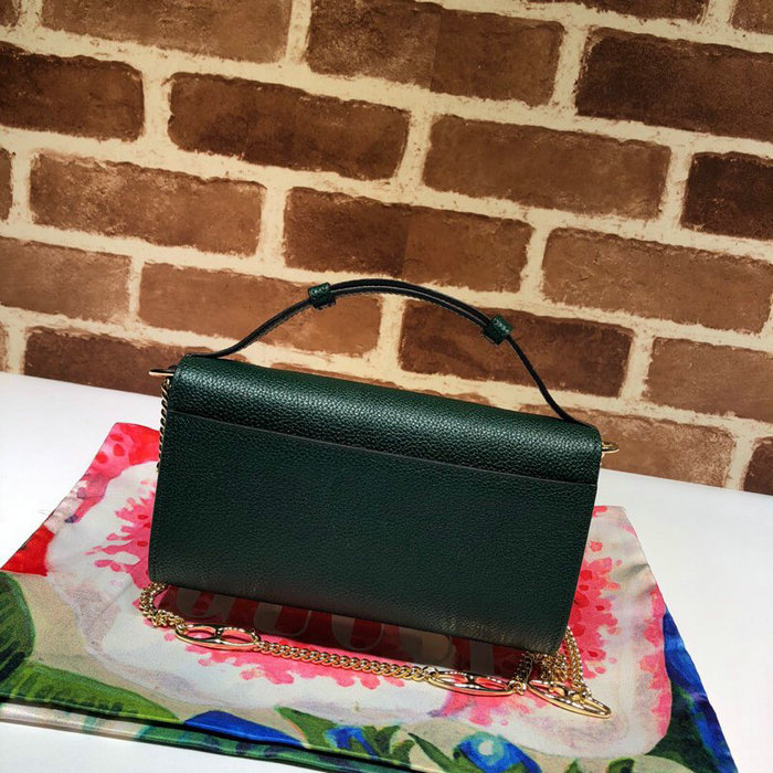 Gucci Zumi Grainy Leather Mini Shoulder Bag Green 564718