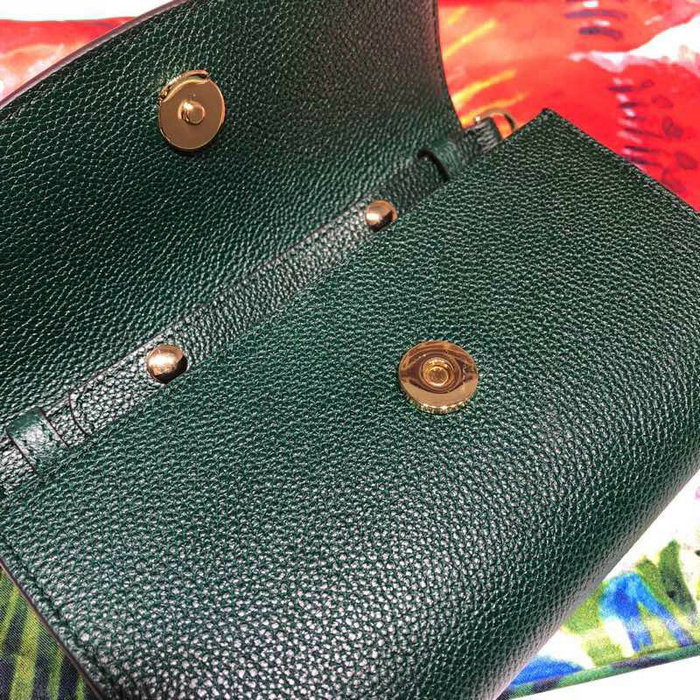 Gucci Zumi Grainy Leather Mini Shoulder Bag Green 564718