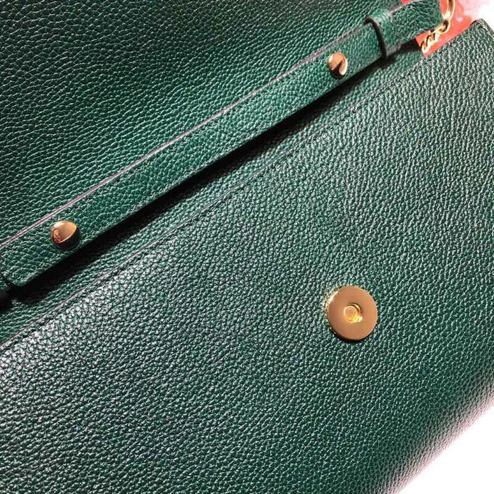 Gucci Zumi Grainy Leather Small Shoulder Bag Green 572375