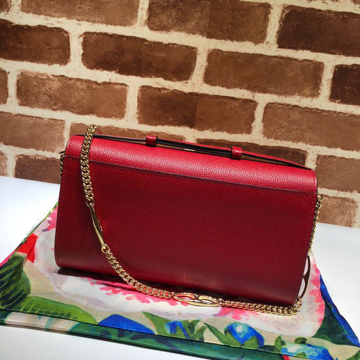 Gucci Zumi Grainy Leather Small Shoulder Bag Red 572375