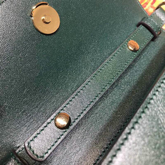 Gucci Zumi Smooth Leather Mini Shoulder Bag Green 564718