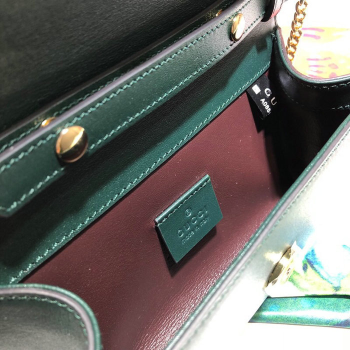 Gucci Zumi Smooth Leather Mini Shoulder Bag Green 564718