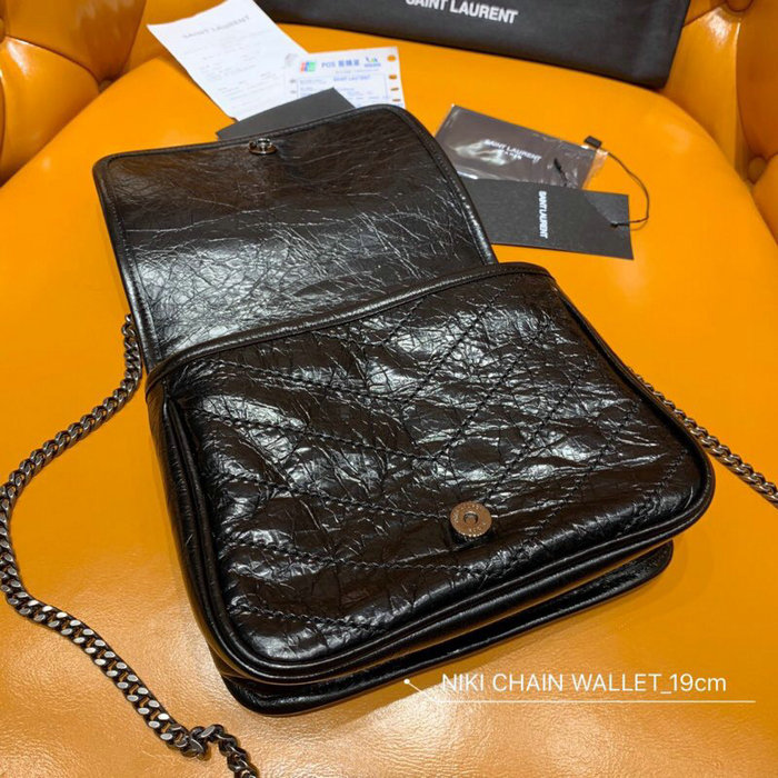 Saint Laurent Niki Chain Wallet Black 583103