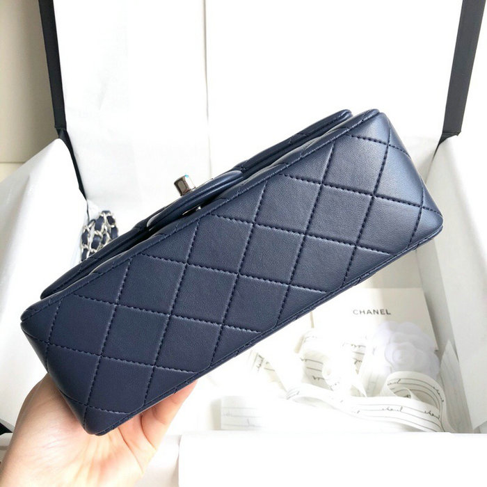 Classic Chanel Lambskin Small Flap Bag Blue CF1116