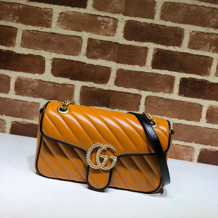 Gucci GG Marmont small shoulder bag Yellow 443497