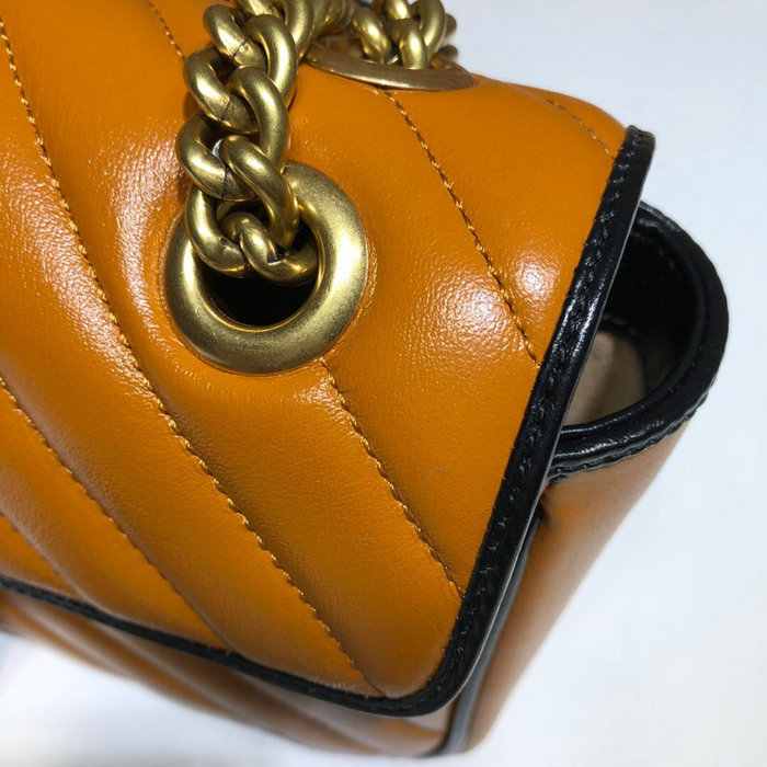 Gucci GG Marmont small shoulder bag Yellow 443497