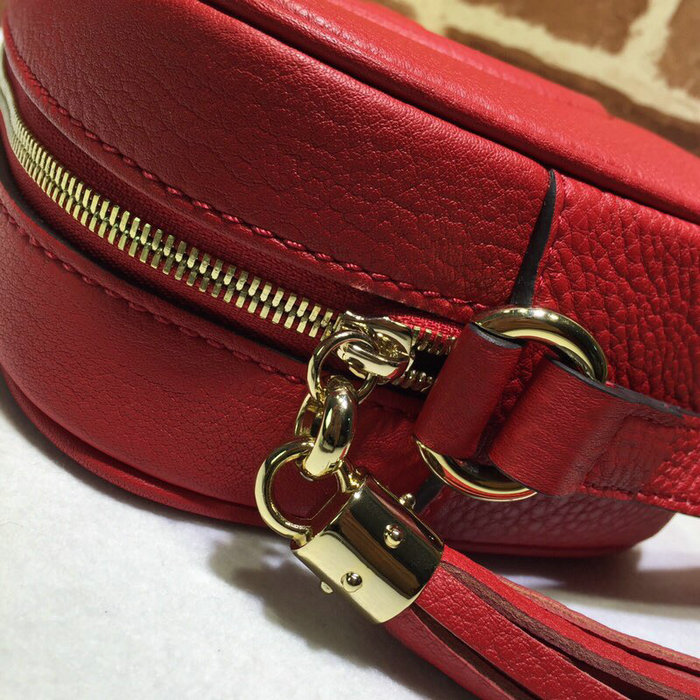 Gucci Soho Leather Disco Bag Red 308364