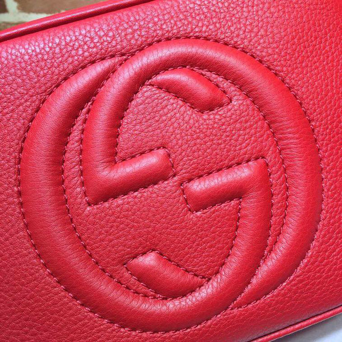 Gucci Soho Leather Disco Bag Red 308364