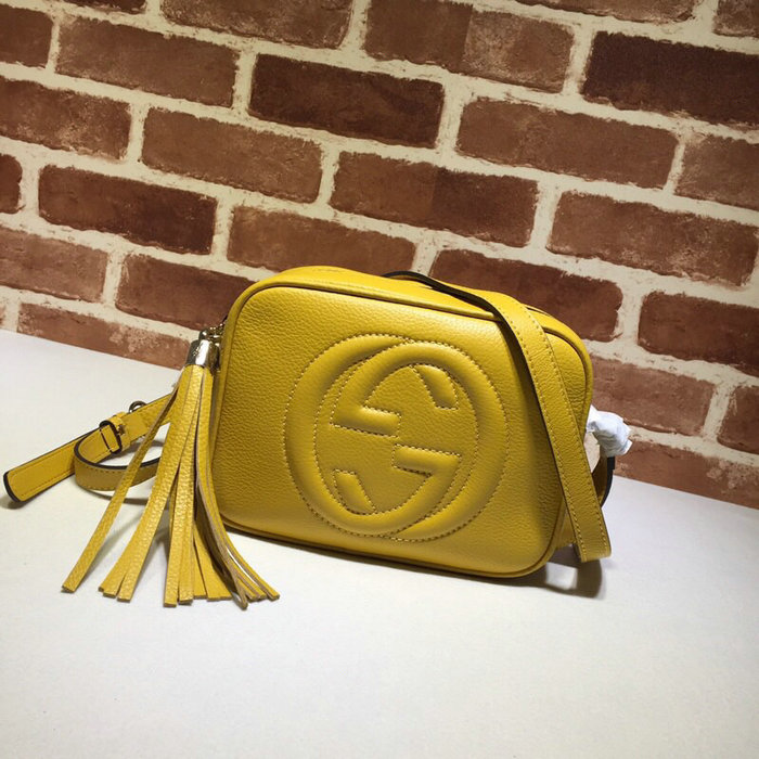 Gucci Soho Leather Disco Bag Yellow 308364