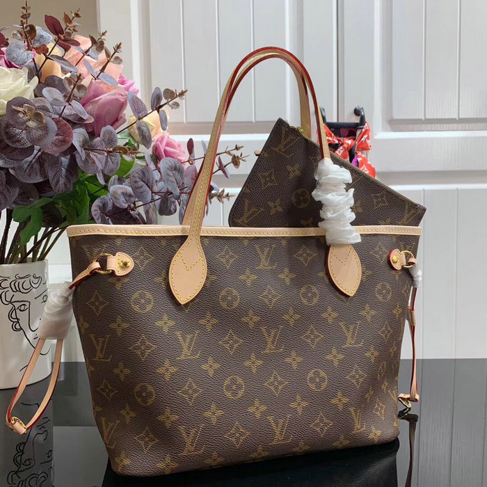 Louis Vuitton Monogram Canvas Neverfull PM Beige M41000