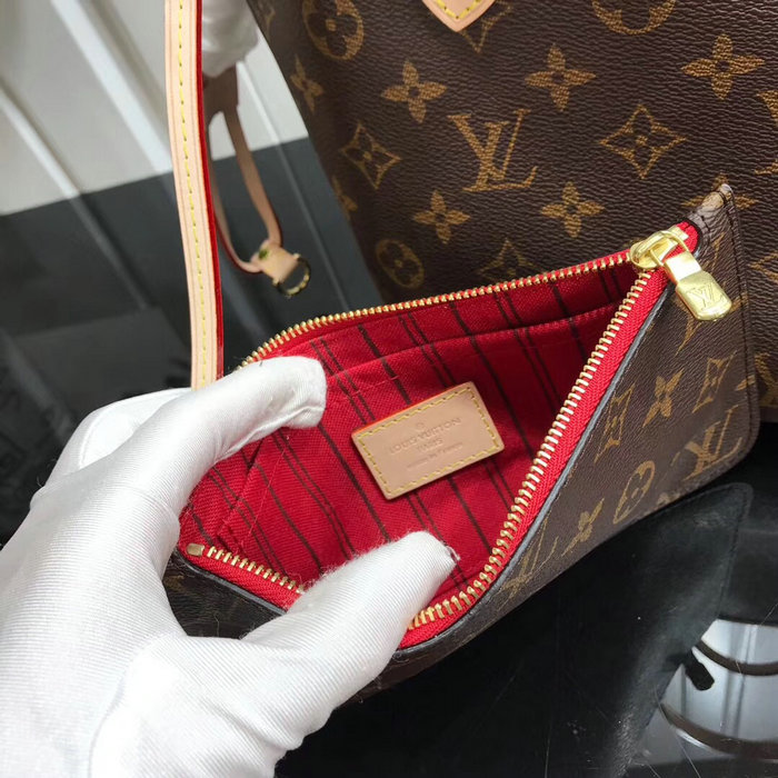 Louis Vuitton Monogram Canvas Neverfull PM Red M41000