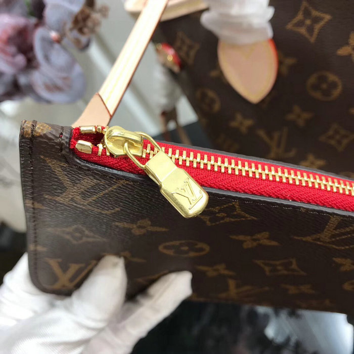 Louis Vuitton Monogram Canvas Neverfull PM Red M41000