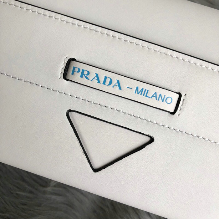 Prada Manuelle Leather Shoulder Bag White 1BD166