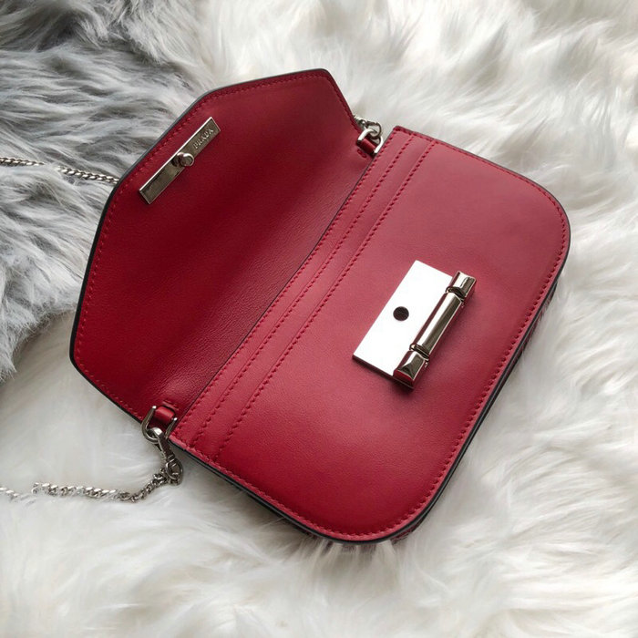 Prada Sybille Leather Mini Bag Red 1DH011