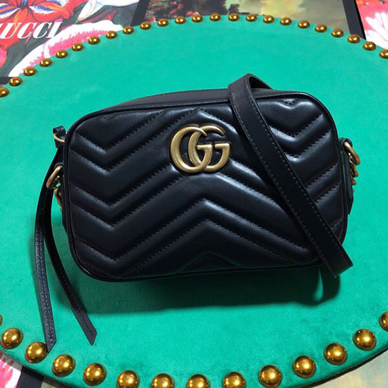 Gucci GG Marmont Matelasse Mini Bag Black 448065