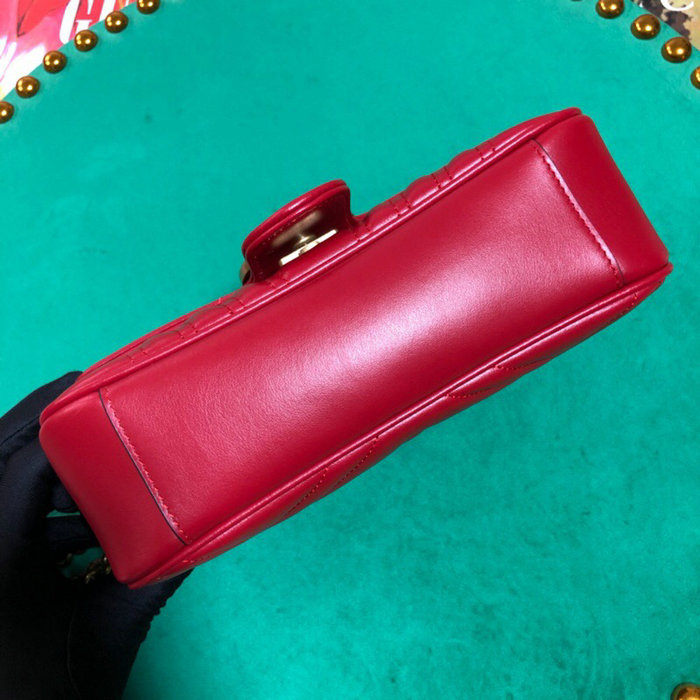 Gucci GG Marmont Matelasse Mini Bag Red 446744