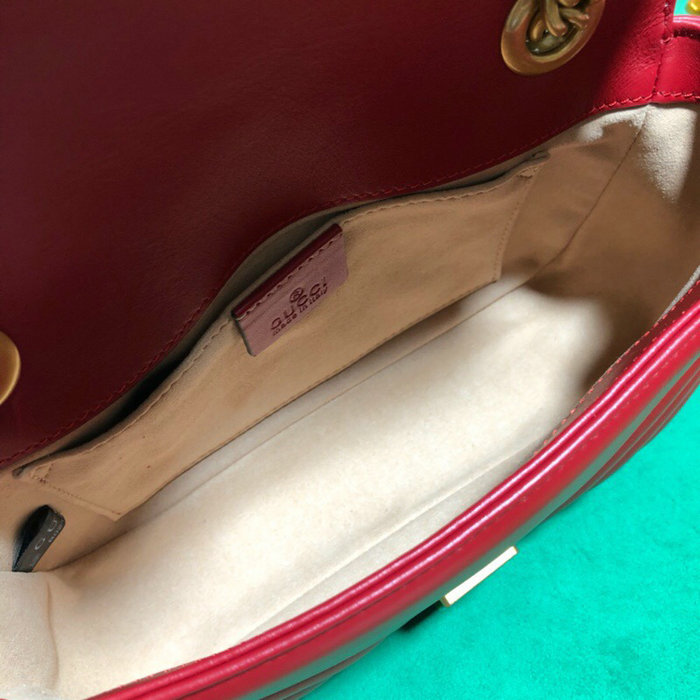 Gucci GG Marmont Matelasse Mini Bag Red 446744