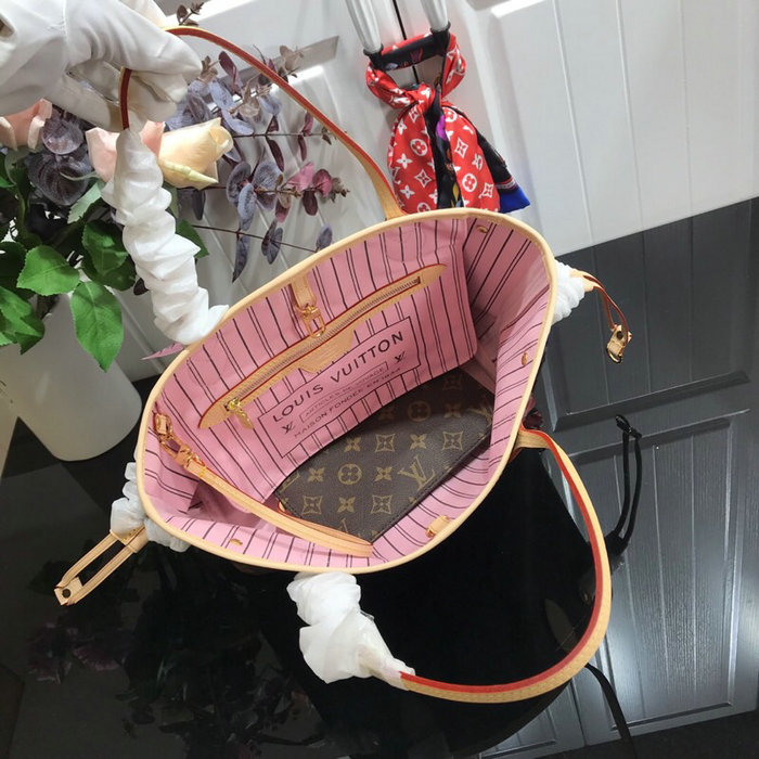 Louis Vuitton Monogram Canvas Neverfull PM Pink M41000