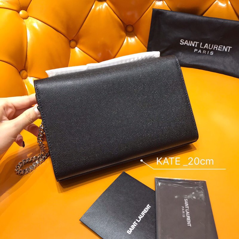 Saint Laurent Kate Chain and Tassel Bag Black 474366