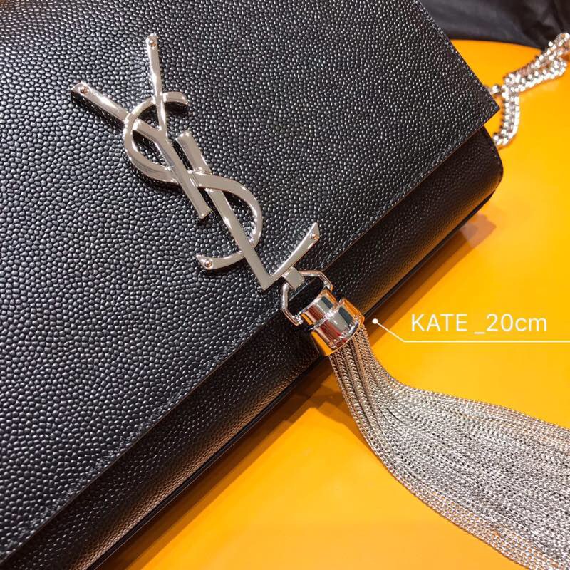 Saint Laurent Kate Chain and Tassel Bag Black 474366