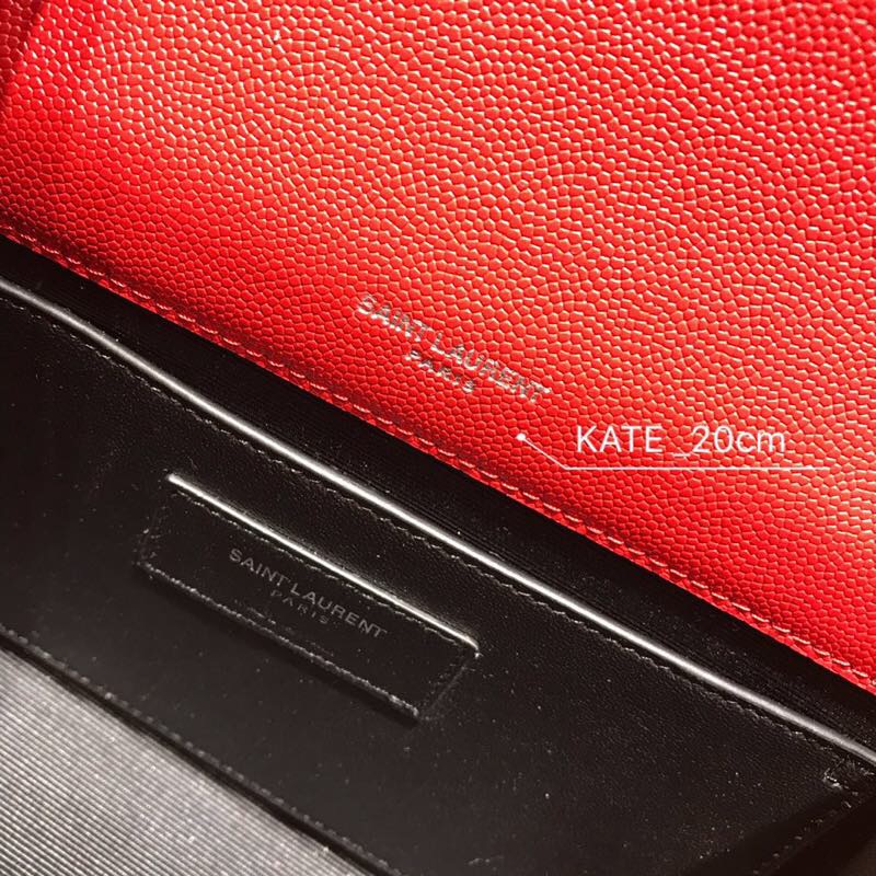 Saint Laurent Kate Chain and Tassel Bag Red 474366