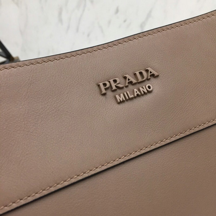 Prada Margit Leather Shoulder Bag Nude 1BC076