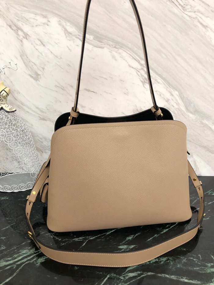 Prada Saffiano Leather Matinee Handbag Nude 1BA249