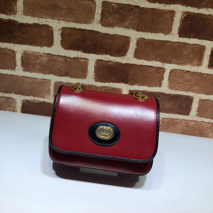 Gucci Leather Mini Shoulder Bag Red 576423