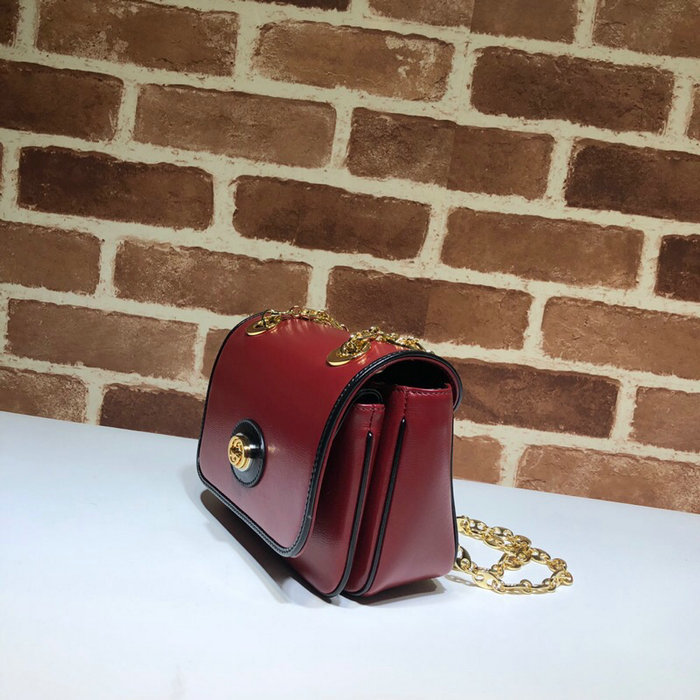 Gucci Leather Mini Shoulder Bag Red 576423