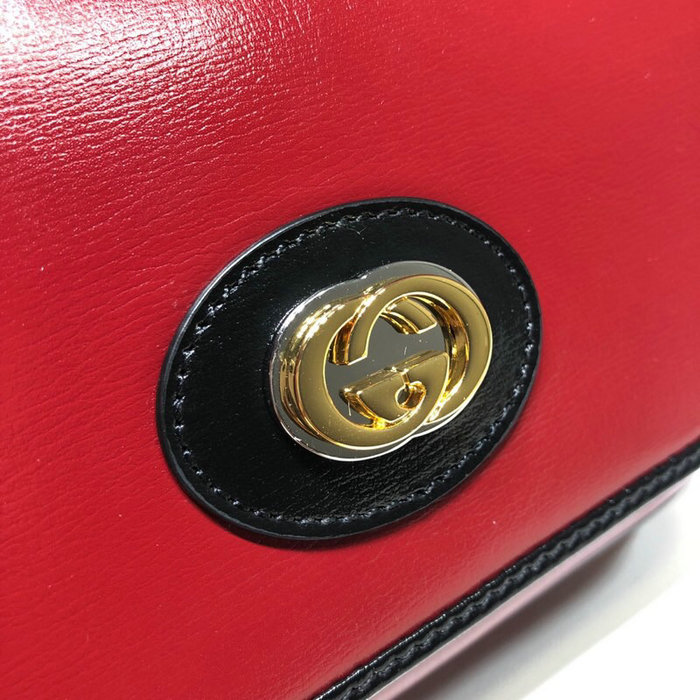 Gucci Leather Mini Shoulder Bag Red 576423