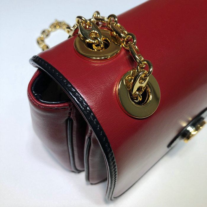 Gucci Leather Mini Shoulder Bag Red 576423