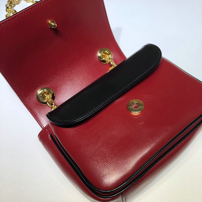 Gucci Leather Mini Shoulder Bag Red 576423