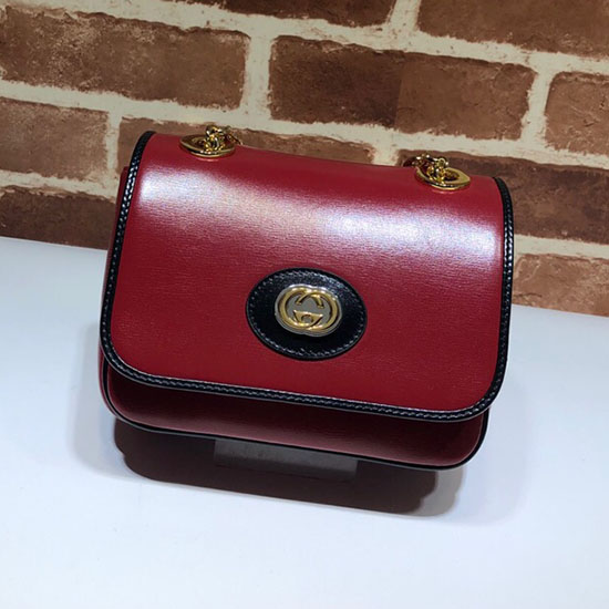 Gucci Leather Mini Shoulder Bag Red 576423