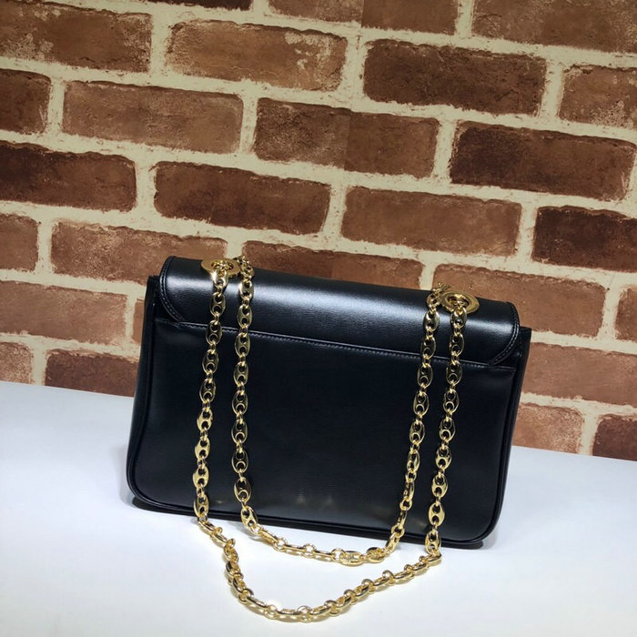 Gucci Leather Small Shoulder Bag Black 576421