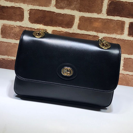 Gucci Leather Small Shoulder Bag Black 576421