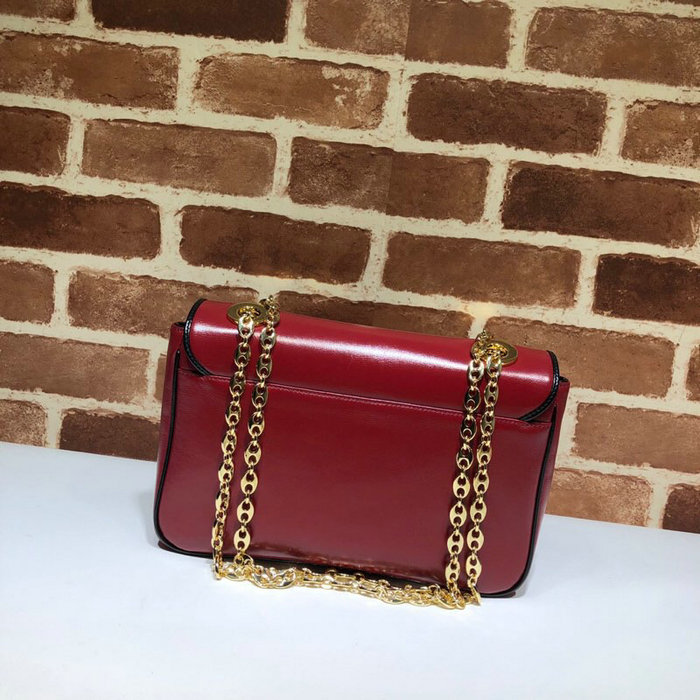 Gucci Leather Small Shoulder Bag Red 576421