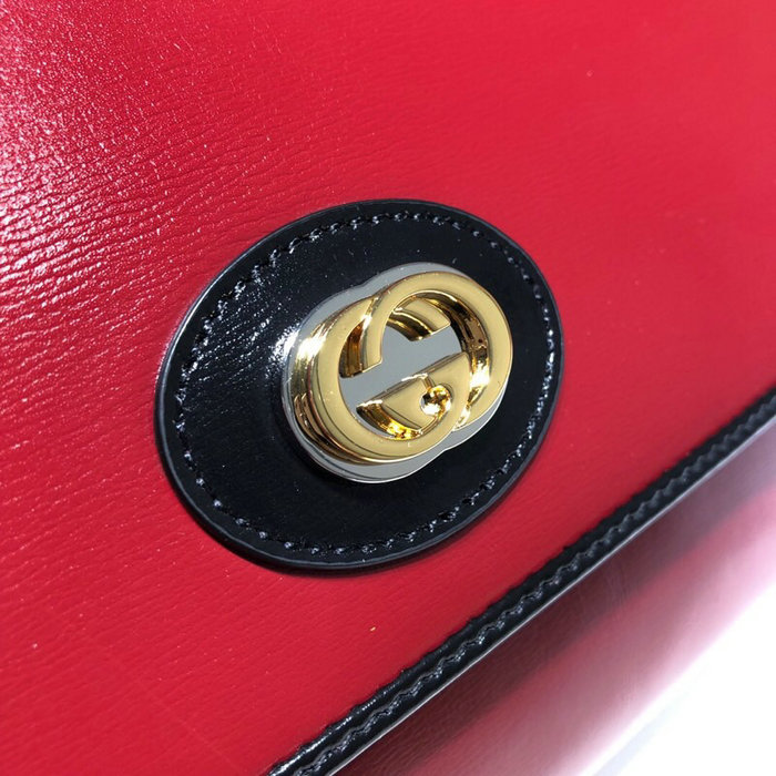 Gucci Leather Small Shoulder Bag Red 576421