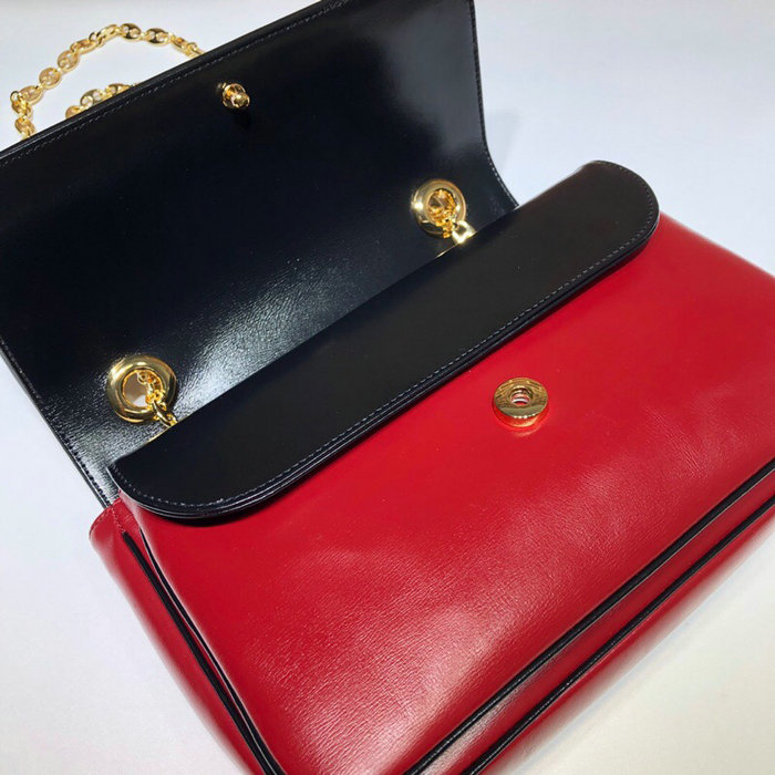 Gucci Leather Small Shoulder Bag Red 576421