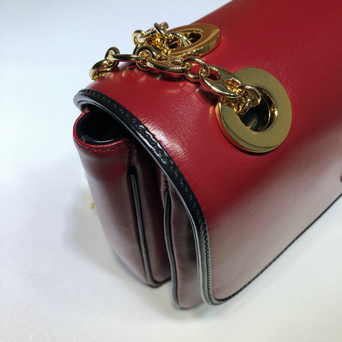 Gucci Leather Small Shoulder Bag Red 576421