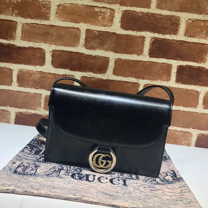 Gucci Small Leather Shoulder Bag Black 589474