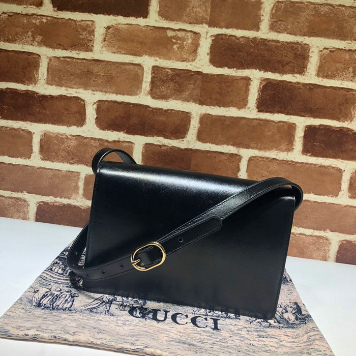 Gucci Small Leather Shoulder Bag Black 589474