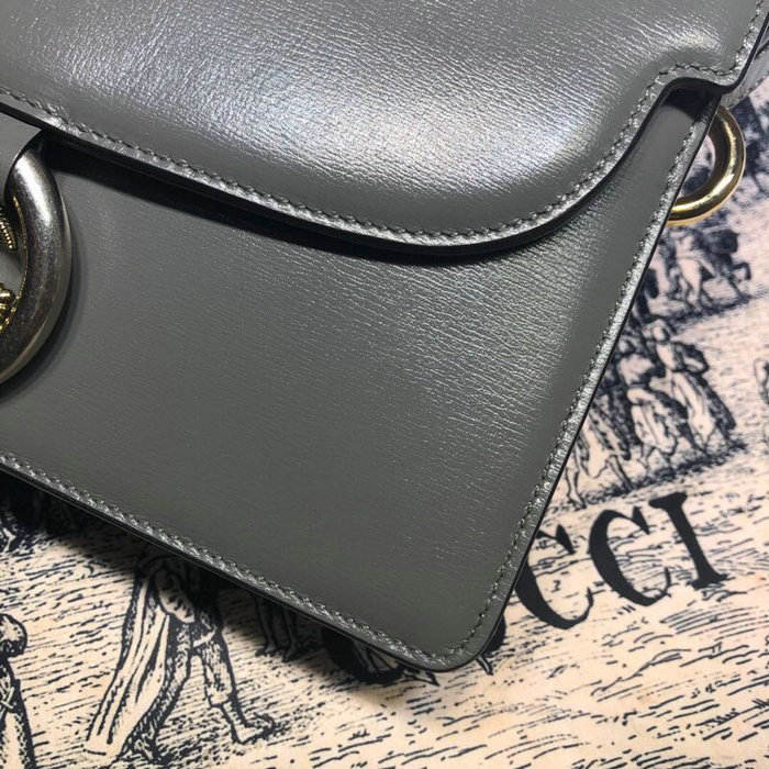 Gucci Small Leather Shoulder Bag Grey 589474