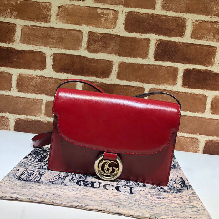 Gucci Small Leather Shoulder Bag Red 589474