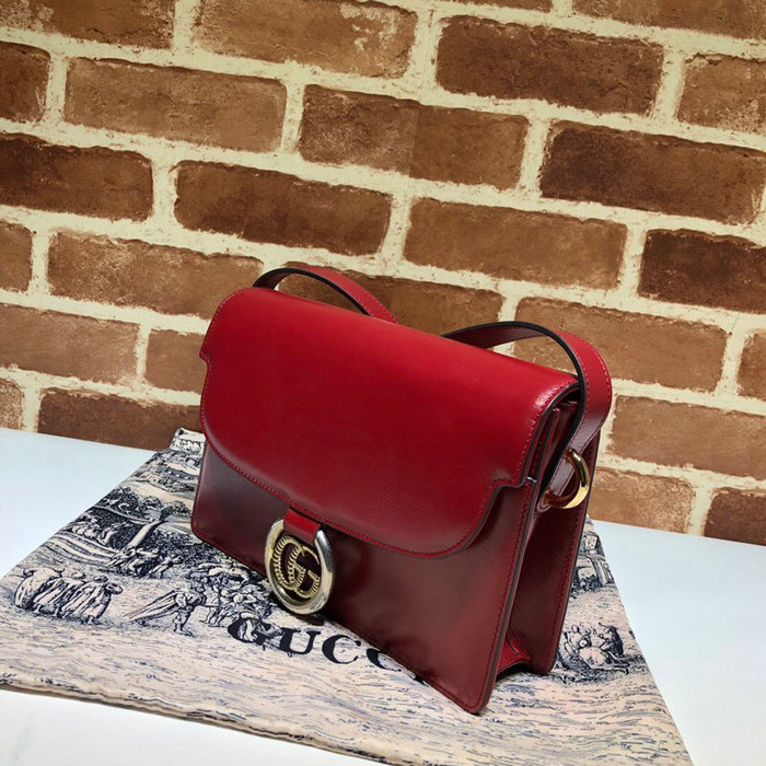 Gucci Small Leather Shoulder Bag Red 589474