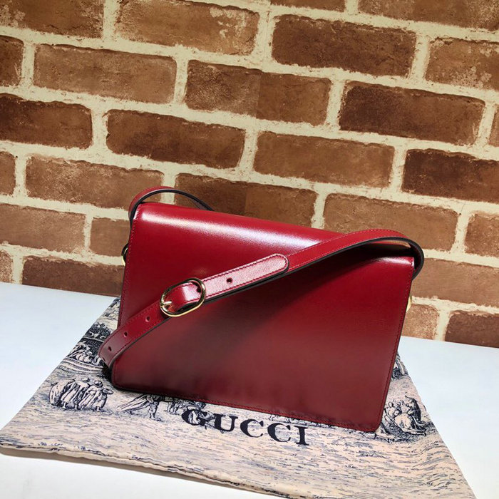 Gucci Small Leather Shoulder Bag Red 589474