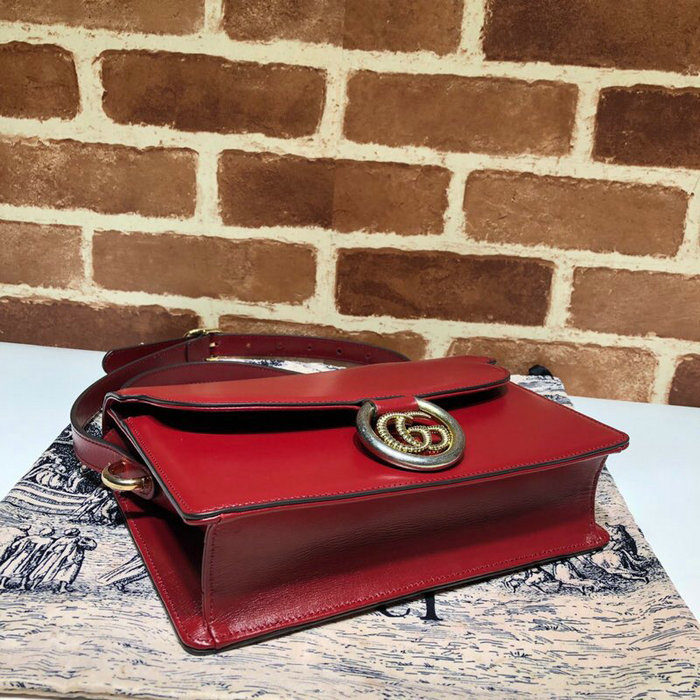 Gucci Small Leather Shoulder Bag Red 589474