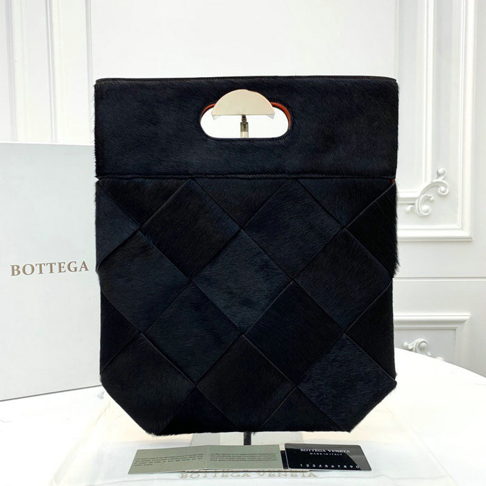 Bottega Veneta Small Slip Tote in Black Pony Lux 574154