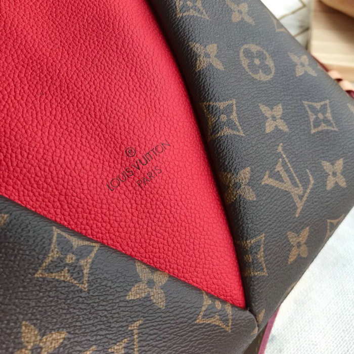 Louis Vuitton Monogram Canvas V Tote BB Red M43976